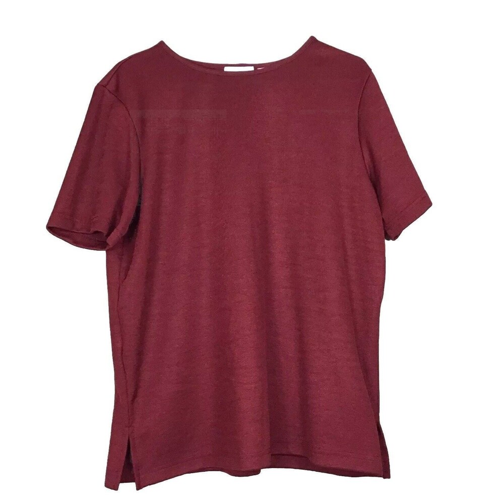 Vintage Cape Cod Sportswear Large Shirt Top Red / Maroon Stretch Short Sleeve